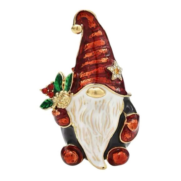 CHRISTMAS GNOME BROOCH - Picture 1 of 1